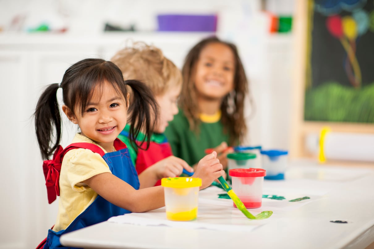 Preschoolers playing